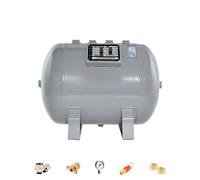 Tanque de Depósito de Aire Tanque de Gas con Válvula de Seguridad & Manómetro & Acoplador de Conexión Rápida, Kit de Tanque de Aire Portátil Horizontal a Presión(30L/7.9Gal(Style A))