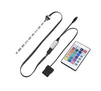 Tanque de enfriamiento de agua cilíndrico de 17 cm, lámpara LED con depósito de virus que cambia de color entre rojo, azul y verde, tubo LED sumergible para iluminación de tanques