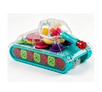 Tanque de Engranajes Transparente Interactivo con Sonido y Luces para una Experiencia de Aprendizaje Divertida para Niños Mayores de 3 Años Plástico Seguro 8.5x9x19.8cm (Tanque)