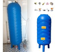 Tanque de expansión Azul de Polietileno (PE) - 13,2 galones/50 l de Capacidad para Almacenamiento de Agua a presión de pozos, jardín y Uso doméstico - Ideal para Bombas de Pozo - Tamaños DIS