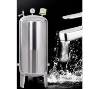 Tanque de expansión de Acero Inoxidable, Tanque de presión Vertical de 100 L para Sistemas de Suministro de Agua, Incluye manómetro y válvula de presión Negativa, Duradero y confiable, 26,4