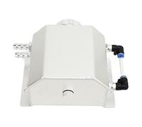 Tanque de Expansión de Radiador Tanque de Expansión de Refrigerante de Motor Universal 1L Tanque de Botella de Depósito de Desbordamiento de Aleación de Aluminio (Plata)