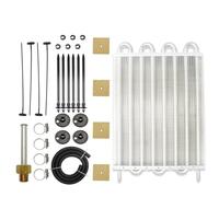 Tanque de expansión de refrigerante Enfriador De Aceite Motor Universal Aluminio, Sistema Enfriamiento Diferencial Trasero, Con Condensador Para 4,6 Y 8 Filas Refrigerantes Del Motor(Silver (8Row))