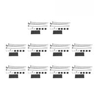 Tanque de expansión de refrigerante Kit De Montaje Ventilador Para Radiador Eléctrico Coche (1-10 Unidades), Con Bridas, Correas, Soportes, 4 Y 8 Almohadillas Enfriador de aceite(10 Pcs)