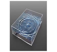 Tanque de Fotos Transparente, Accesorio Decorativo, Publicidad subacuática, Fregadero de acrílico sólido for almacenar Fotos de Retrato.(30x30x20cm/11.8x11.8x7.8in)