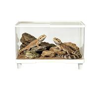 Tanque de hábitat acrílico para reptiles, transparente para herpes, terrario para mascotas seguro para escape, para gecko, , caracol, cría, jaula de exhibición de dragón barbudo