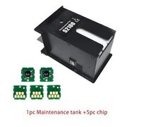 Tanque de Mantenimiento C13S210057 SC13MB for Impresora Epson F500 F501 570 T3170 T5170 F571 T2100 T3100 T5100 T3160, Chip de Caja de Mantenimiento(Tank with 5 Chip)
