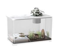 Tanque de peces, acuario de peces, 15,55 x 8,86 x 8,46 pulgadas, recipiente transparente, programa de recuperación de tortugas de escritorio, de filtración integrado, capacidad de 5 L