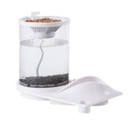 Tanque de peces Betta de escritorio, acuario silencioso translúcido, ecosistema acuático auto-sostenible, pantalla compacta de jardín de agua, ideal para tienda de peces, decoración del hogar y