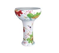 Tanque de peces de acuario estilo chino, columna de cerámica, tanque de peces, sala de estar, balcón, tanque koi, patio al aire libre, fortuna pecera, tanque de cultivo de peces de vidrio (A,32 cm)