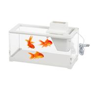Tanque de peces de escritorio de bajo voltaje, con bomba de agua, gran apertura Leakproof Light-Up para mesas, escritorios, dormitorios, salas de estar, Shelves, 30 x 13 x 15 cm