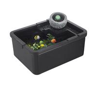 Tanque de peces, Landscape Tank for Turtles, ABS, Poliestireno, Stone Desktop Hydroponic Aquarium with USB Pump and Light, Bedroom Desktop Jellyfish, Hospital, Aquaponics, Shrimp, 29x22x12cm