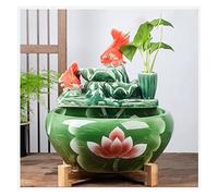 Tanque de peces para acuario, pecera, cuenco de cerámica para peces dorados, flujo de circulación para el hogar, fuente de agua, sala de estar, oficina, escritorio, cuenco de cultivo de peces, pecera