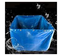 Tanque de peces portátil de lona con ojales para suministro de agua de emergencia, gran piscina de acuicultura para resistencia a la sequía, estanque koi plegable para acuarios y estanques (2 x 6 x 1)