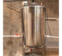 Tanque de presión de agua de acero inoxidable de 15 25 40 50 60 80 105 130 185 galones, kit de tanque de presión de pozo de agua, vejiga de almacenamiento vertical(500L/132Gal)