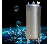 Tanque de presión de Agua Extragrande de Acero Inoxidable de 700 l - Cámara de Almacenamiento Vertical presurizada para Bomba de Agua de Pozo/Grifo con Kit Lavable (160 x 70 cm/63 x 27 pulga
