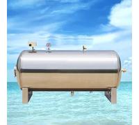 Tanque de presión de Agua, Tanque de presión de Agua Horizontal de Acero Inoxidable, contenedor Flexible de 160 L con Puerto de Limpieza, Sistema automático de Suministro de Agua para hogare