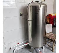Tanque de presión de Agua, Tanque de presión Vertical presurizado de Acero Inoxidable para pozos, para ósmosis inversa, 200 L (52,8 galones) - Ideal para hogares, escuelas, Agricultura e Ind
