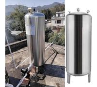 Tanque de presión de Agua, Tanque Vertical de Acero Inoxidable de 100 litros para Pozo a presión - Depósito de Agua a Prueba de explosiones para Uso doméstico con Kit de Montaje, Ideal para