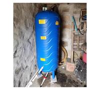 Tanque de presión de agua vertical: contenedor de almacenamiento de plástico de 13 a 66 galones con interruptor de presión, manómetros y kits de montaje(90x45cm120L))