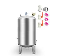 Tanque de presión de pozo de acero inoxidable 304 de 15 a 80 galones: sistema de almacenamiento de agua sin mantenimiento con puerto NPT de 1" for uso doméstico.(200L/50Gal)