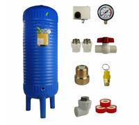 Tanque de Presión de Pozo, Tanque Vertical de Presión de PE para Pozo, Contenedores de Almacenamiento de Agua Presurizada para Alimentación de Ganado, Cocina, Ducha(100L/26.4GAL)