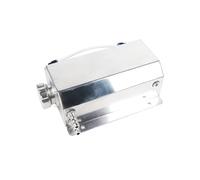 Tanque Depósito Universal Aluminio 1 L/2 L Para Refrigerante Motor Radiador Desbordamiento Con Tapón De Drenaje Respiradero Depósito Desbordamiento De Refrigerante Enfriador de Radiador moto(2L silver