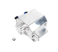 Tanque Depósito Universal Aluminio 1 L/2 L Para Refrigerante Motor Radiador Desbordamiento Con Tapón De Drenaje Respiradero Depósito Desbordamiento De Refrigerante Enfriador de Radiador moto(1L silver