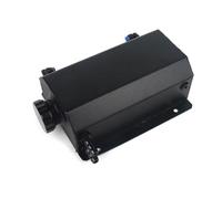 Tanque Depósito Universal Aluminio 1 L/2 L Para Refrigerante Motor Radiador Desbordamiento Con Tapón De Drenaje Respiradero Depósito Desbordamiento De Refrigerante Enfriador de Radiador moto(2L black)