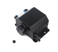 Tanque Depósito Universal Aluminio 1 L/2 L Para Refrigerante Motor Radiador Desbordamiento Con Tapón De Drenaje Respiradero Depósito Desbordamiento De Refrigerante Enfriador de Radiador moto(1L black)