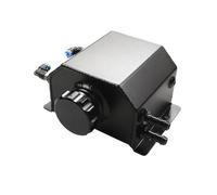 Tanque Desbordamiento Del Radiador Refrigerante Motor, Lata Captura Aceite Aluminio Cuadrada Con Tapón Drenaje, 1L Botella Expansion Completa