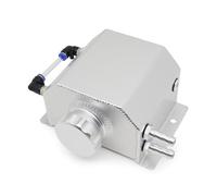 Tanque Desbordamiento Refrigerante Motor Aleación Aluminio Universal 1000 Ml/2000 Ml Cuadrado 1 L/2 L Con Tapón Drenaje Depósito Expansión Refrigerante(1L-Silver)