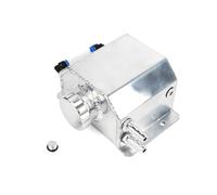 Tanque Expansión Refrigerante Depósito Universal Aceite Aluminio 1L Y 2L Refrigerante Motor Radiador Combustible Desbordamiento Con Tapón Drenaje Respiradero(1L-Silver)