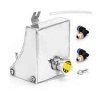 Tanque Expansión Refrigerante Para Nissan (Compatible Con: 240SX) PQY-TK47 PQY - 240SX S13 SR20DET KA24DE KA24E KA24 Kit Depósito Desbordamiento Refrigerante Aluminio Refrigerante Depósito(Plata)
