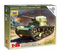 Tanque Ligero Soviético T-26 Kit De Plástico 1:100 Modelo ZVEZDA