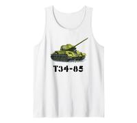 Tanque Militar soviético Ruso de la Segunda Guerra Mundial - Tanque T34-85 Camiseta sin Mangas