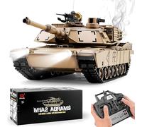 Tanque Militar Teledirigido Y Tanque De Colección para Adultos con Disparo BB, Retroceso, Sonido Mecánico Y Control 2.4ghz - Realismo Total En Escala M1A2Abrams-Basic