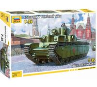 Tanque Pesado Soviético T-35 1:72 Kit De Modelo De Plástico ZVEZDA