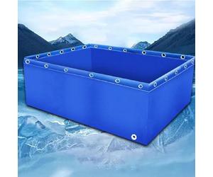 Tanque plegable de lona de PVC con válvula de drenaje, solución de almacenamiento de agua portátil para peces y reptiles