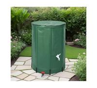 Tanque portátil de recolección de agua de lluvia de 1000 litros, solución plegable de almacenamiento de agua verde, a prueba de fugas y sellado térmico, perfecto para uso en jardín al aire libre y