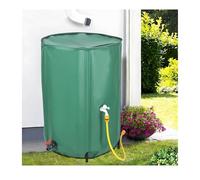 Tanque portátil para la recolección de Agua de Lluvia con Filtro, recolector de Agua de Lluvia de 1350 L, depósito de Almacenamiento de Agua para jardín/Exterior/césped (