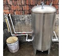 Tanque presurizado acero inoxidable 304 for sistemas pozos, vejiga almacenamiento vertical totalmente automática, bomba refuerzo for exteriores 15, 26, 42, 52, 66, 80, 132 y 185 galones.(100L/26.4Gal)