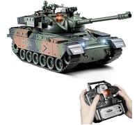 Tanque RC US M60 Teledirigido 2.4Ghz con Sonido y Humo 1/18, Batalla Radiocontrol para Niño - Dispara BBS Juguetes de Modelos