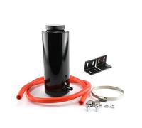 Tanque Refrigerante Radiador Universal Botella Captura Refrigeración Expansión Depósito Desbordamiento Estilo Aluminio 800ml Botella Expansion Completa(Negro)