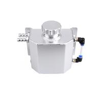 Tanque Refrigerante Universal Aluminio 1 L Con Tapón Drenaje Respiradero Depósito Expansión Para Tanque Aceite OCC037 Depósito Expansión Refrigerante(Plata)