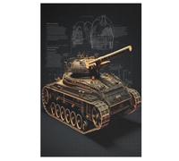 Tanque rompecabezas para niños, 1000 unidades, rompecabezas de madera, kit de bricolaje, relajación, juegos para adolescentes y adultos (78 x 53 cm)