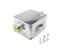 Tanque Tapa Agua Expansión Cabezal Aleación Pulida Negra Plateada 2 Litros Kit Depósito Desbordamiento Refrigerante TANQUE CABEZAL AGUA Botella Expansion Completa(Plata)