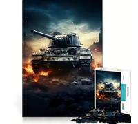 Tanque Tiger Panzer, Rompecabezas de 1000 Piezas para Adultos, Juguete para estimular la lógica, Tiempo en Familia, Regalo de Primera Calidad 38x52cm