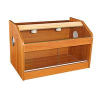 Tanque Vivarium para Mascotas, Caja para Reptiles, Anfibios, lagartos, Serpientes, Caja de Transporte para cría, Caja doméstica para Compras de Mascotas, casa para Mascotas (marrón 49,5 * 30 * 31cm)