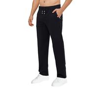 Tansozer Pantalon Chandal Hombre Casual Slim-fit Jogging Pants Hombres Casual Jogging Algodón Hombres Pantalones con Bolsillo Cinturón Elástico Negro 2X